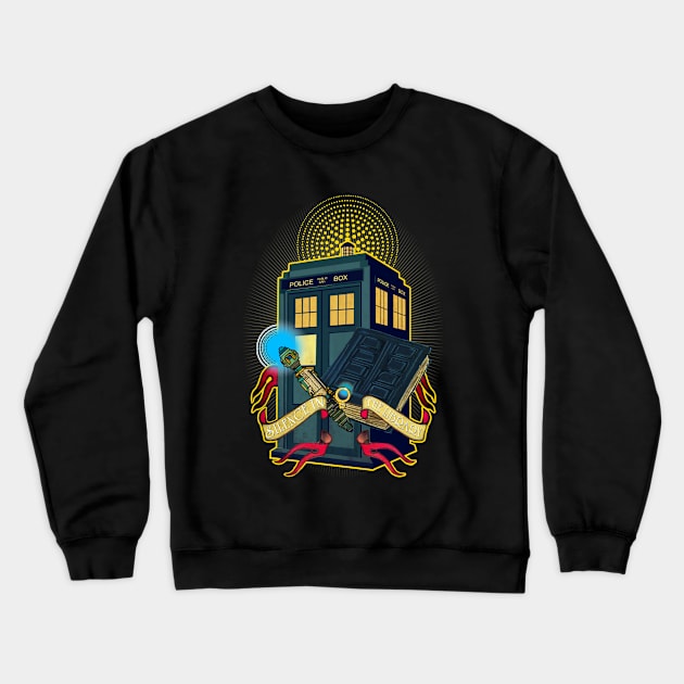 SILENCE IN THE LIBRARY Crewneck Sweatshirt by KARMADESIGNER T-SHIRT SHOP